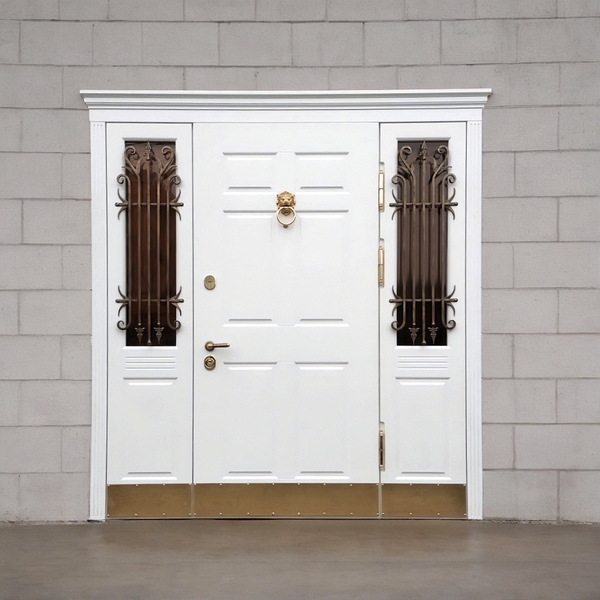 Белая парадная дверь Белая парадная дверь