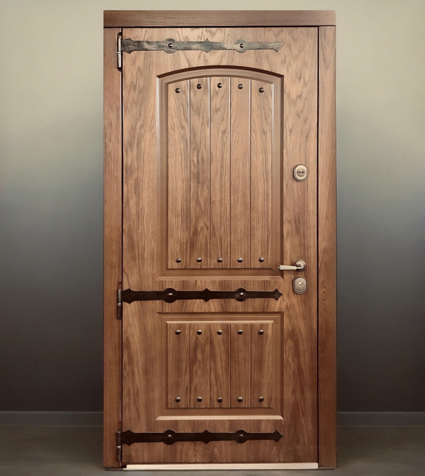 Дверь с коваными деталями Дверь с коваными деталями