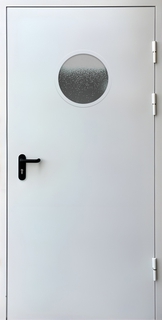 Противопожарная дверь EI-60 с круглым стеклопакетом (порошковый окрас по RAL) Противопожарная дверь EI-60 с круглым стеклопакетом (порошковый окрас по RAL)