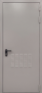 Огнестойкая металлическая однопольная дверь с вентиляционными отверстиями Огнестойкая металлическая однопольная дверь с вентиляционными отверстиями