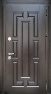 Утепленная входная термодверь с панелями МДФ шпон